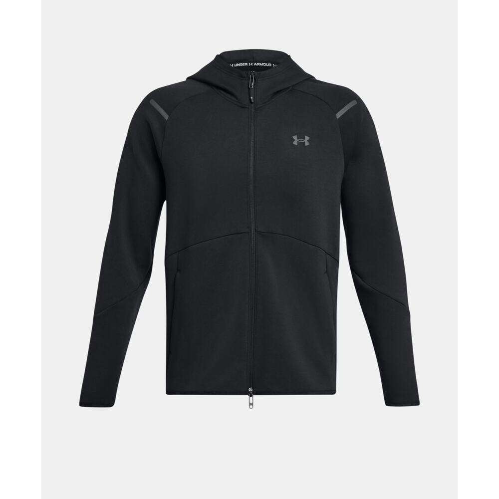 New Under Armour UA Unstoppable Fleece Men's Full Zip Black Size XXL Retail $110